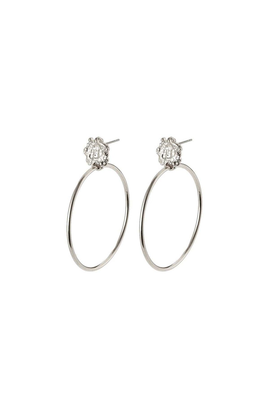 Earrings | Pilgrim Silver Plated Hoop Earrings