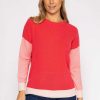 Jumpers & Cardigans | Kelly & Grace Weekend Colour Block Knit In Blush