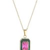 Necklaces | Knight & Day Braelyn Pink And Green Pendant