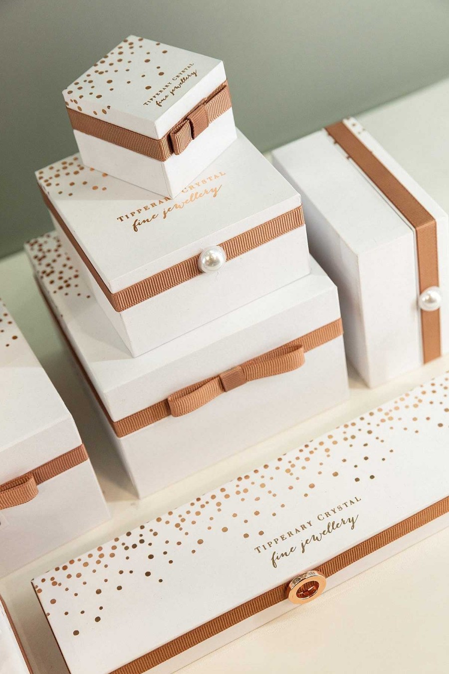 Boxed Gifts | Tipperary Crystal Jewellery T-Bar Earrings In Rose Gold