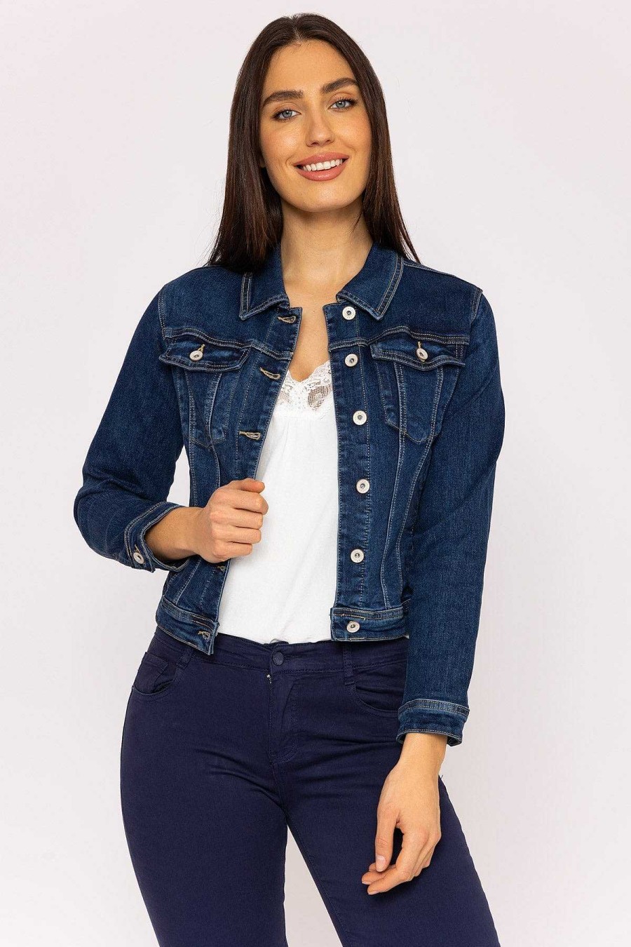 Coats & Jackets | Kalisson Denim Jacket In Dark Blue