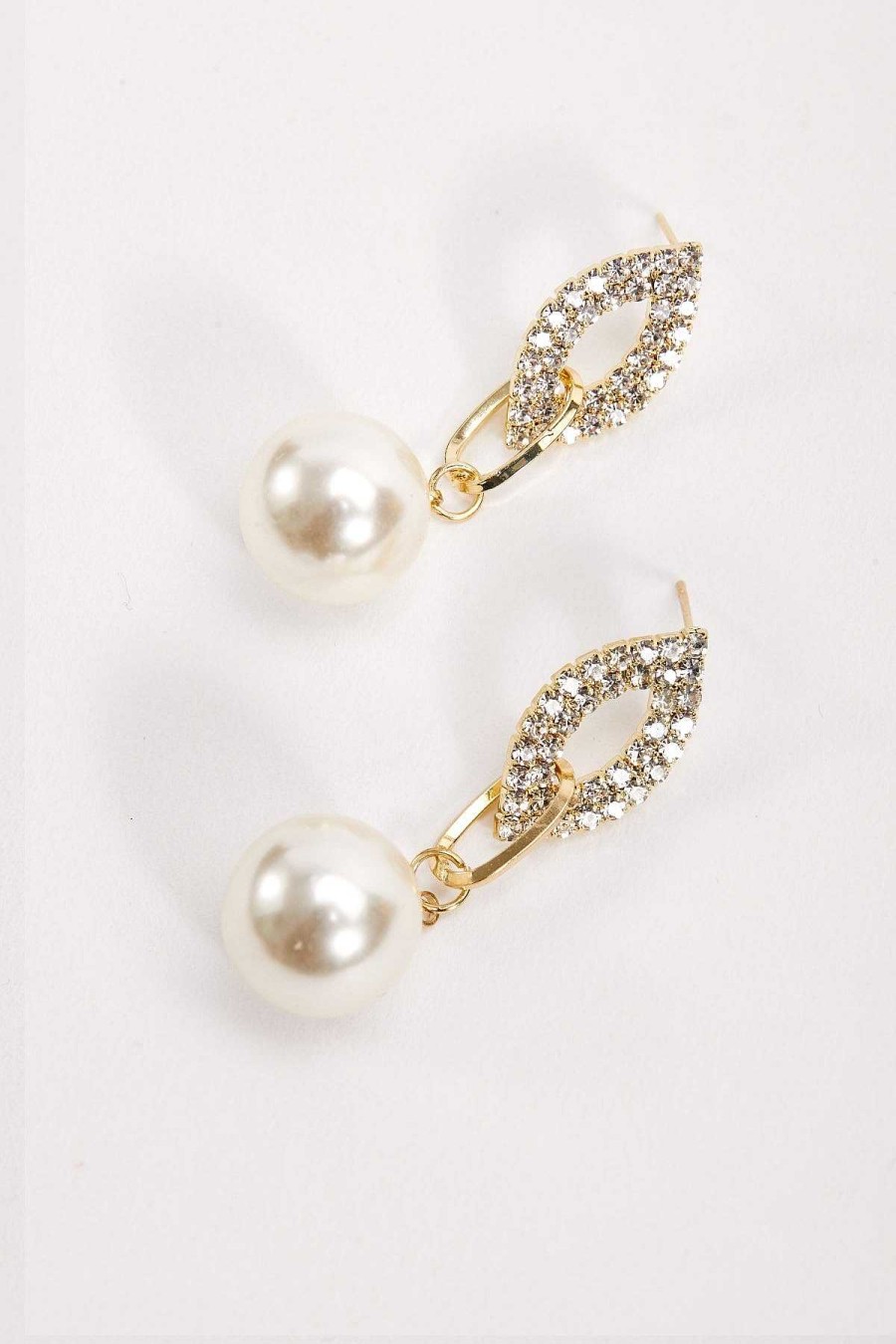 Boxed Gifts | Soul Jewellery Pave Link Pearl Drop Earrings