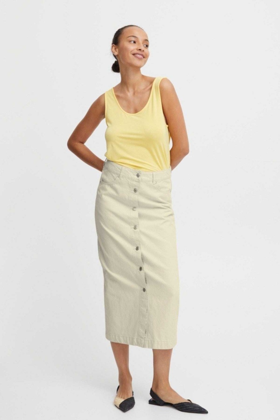 Skirts & Shorts | B.Young Bykatsa Cream Midi Skirt