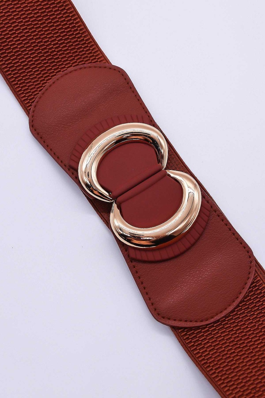 Belts | SOUL Accessories Brown Elastic Belt With Gold Clasp