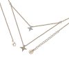 Boxed Gifts | Tipperary Crystal Jewellery Double Floating Pave Star Necklace In Rose Gold