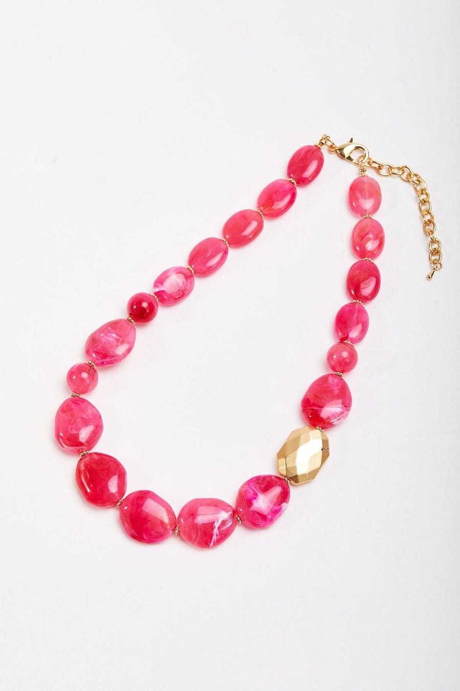 April Edit | Soul Jewellery Large Beaded Fuchsia Pink Necklace