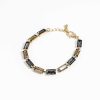 Bracelets | Joularie Black And Gold Bracelet