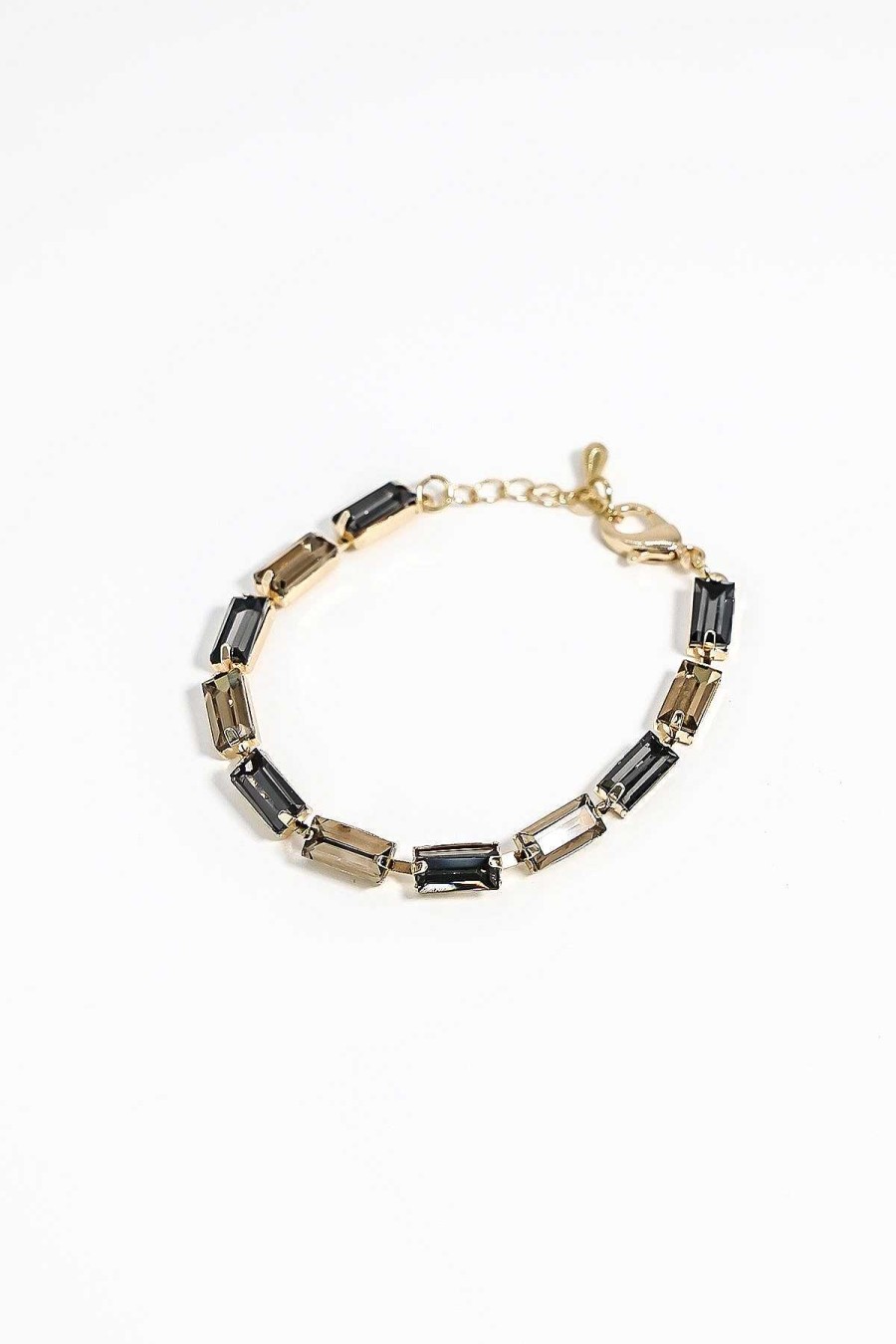 Bracelets | Joularie Black And Gold Bracelet