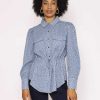 Tops & Blouses | Kelly & Grace Weekend Longline Shirt In Blue