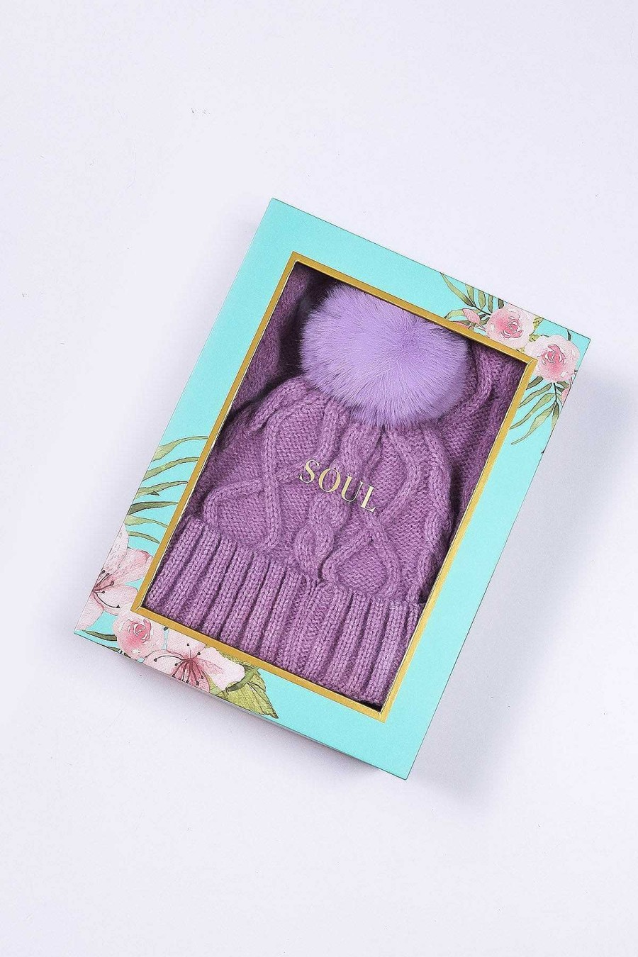 Teenager | SOUL Accessories Boxed Beanie And Scarf In Lilac