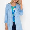 Coats & Jackets | Pala D'oro 3/4 Suede Jacket In Blue