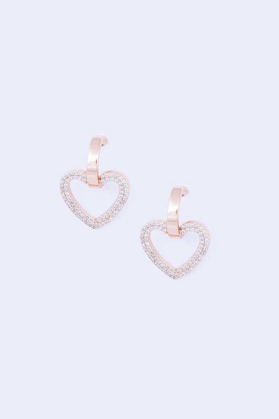 Jewellery | Knight & Day Gold Hoop & Heart Earrings