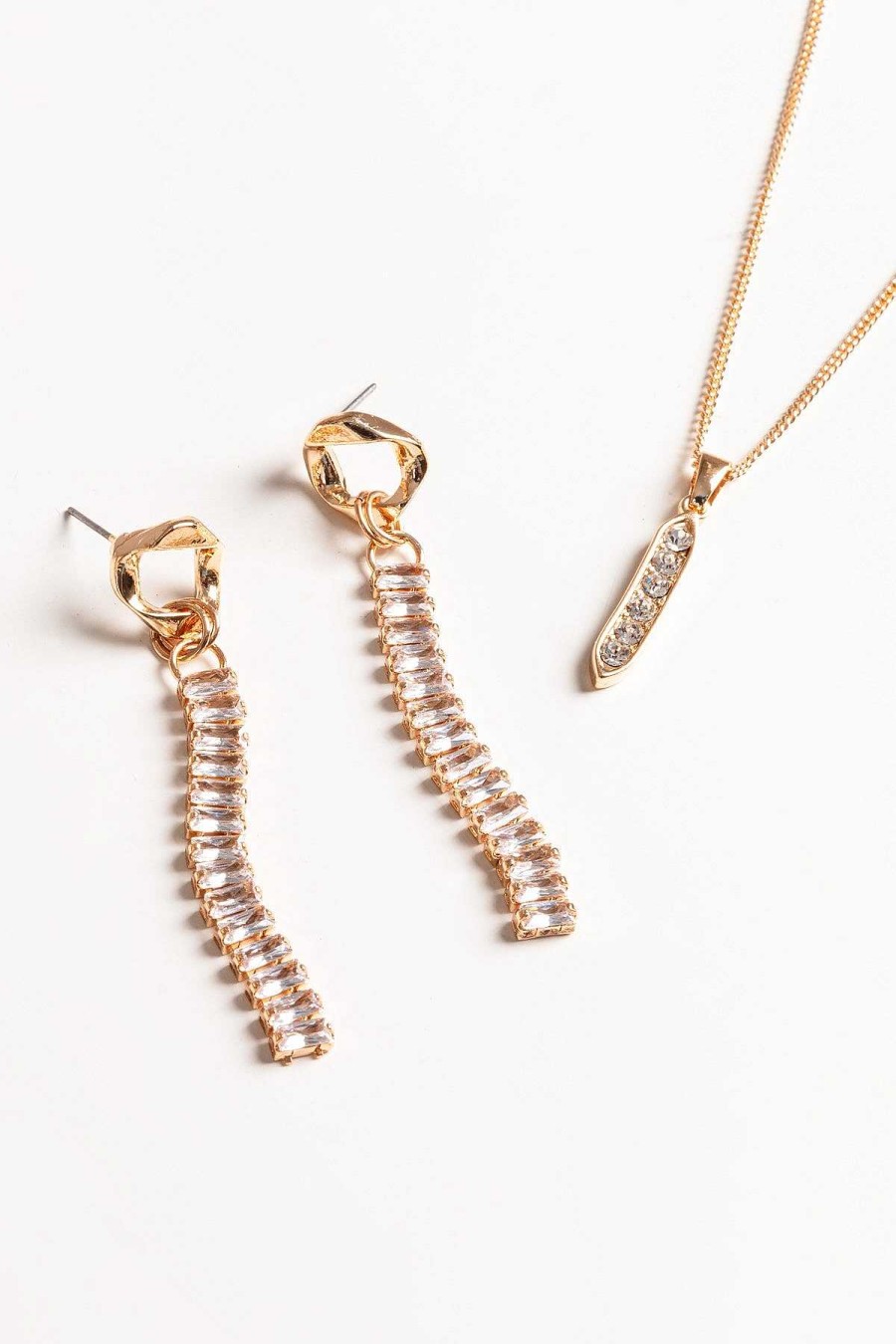 Earrings | Joularie Long Earrings In Gold