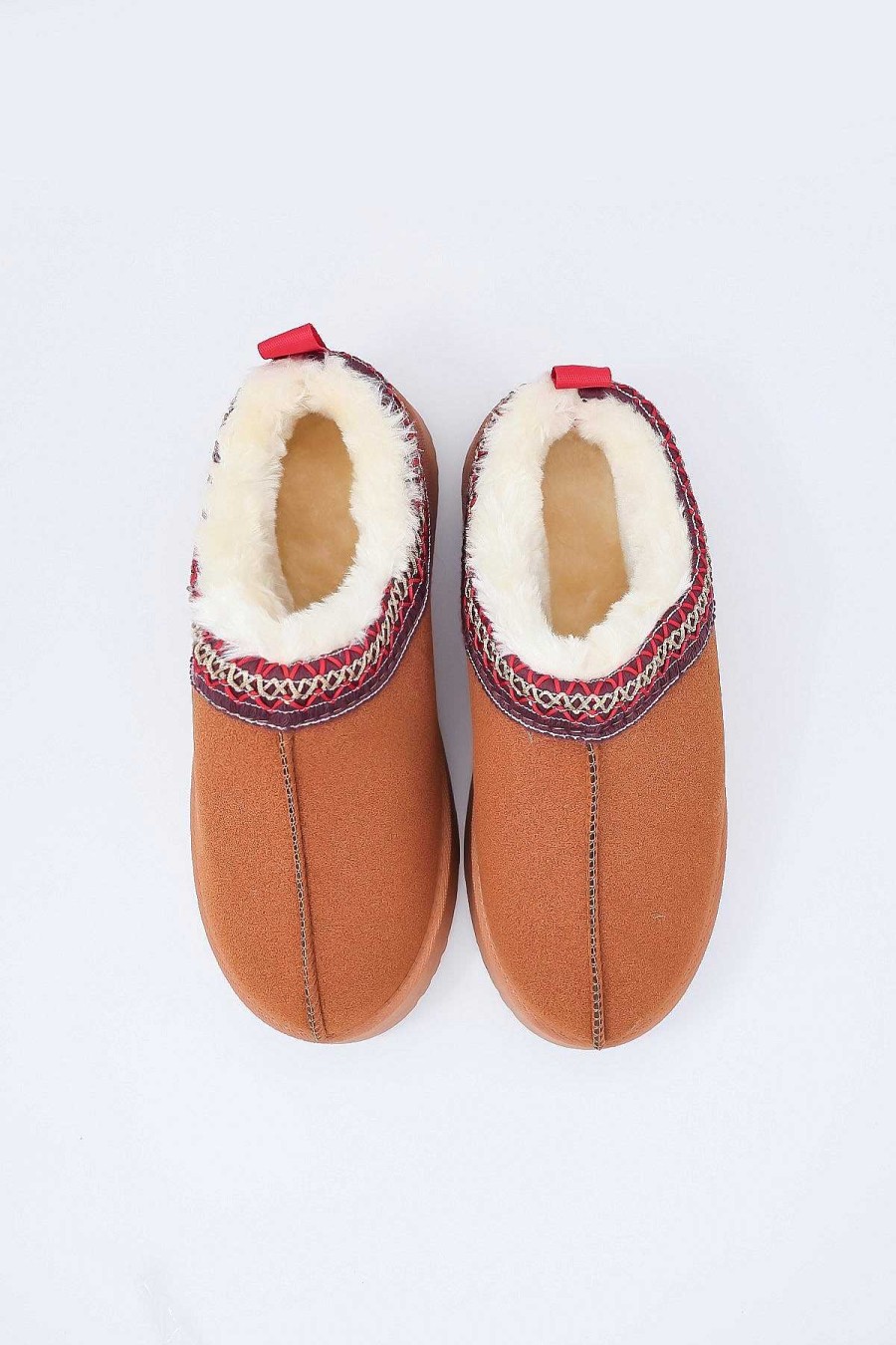 Nightwear | Cherish Accessories Faux Fur Cosy Slippers In Tan