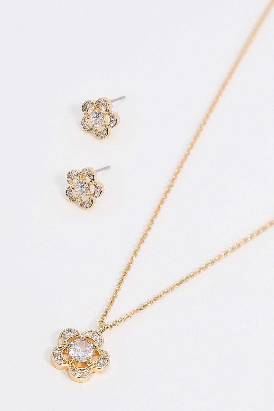 Earrings | Joularie Flower Earrings In Gold