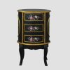 Homeware | Carraig Donn HOME Isabel Round Black 3 Drawer Cabinet