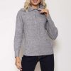 Jumpers & Cardigans | Kelly & Grace Weekend Rib Knit With Zip In Grey