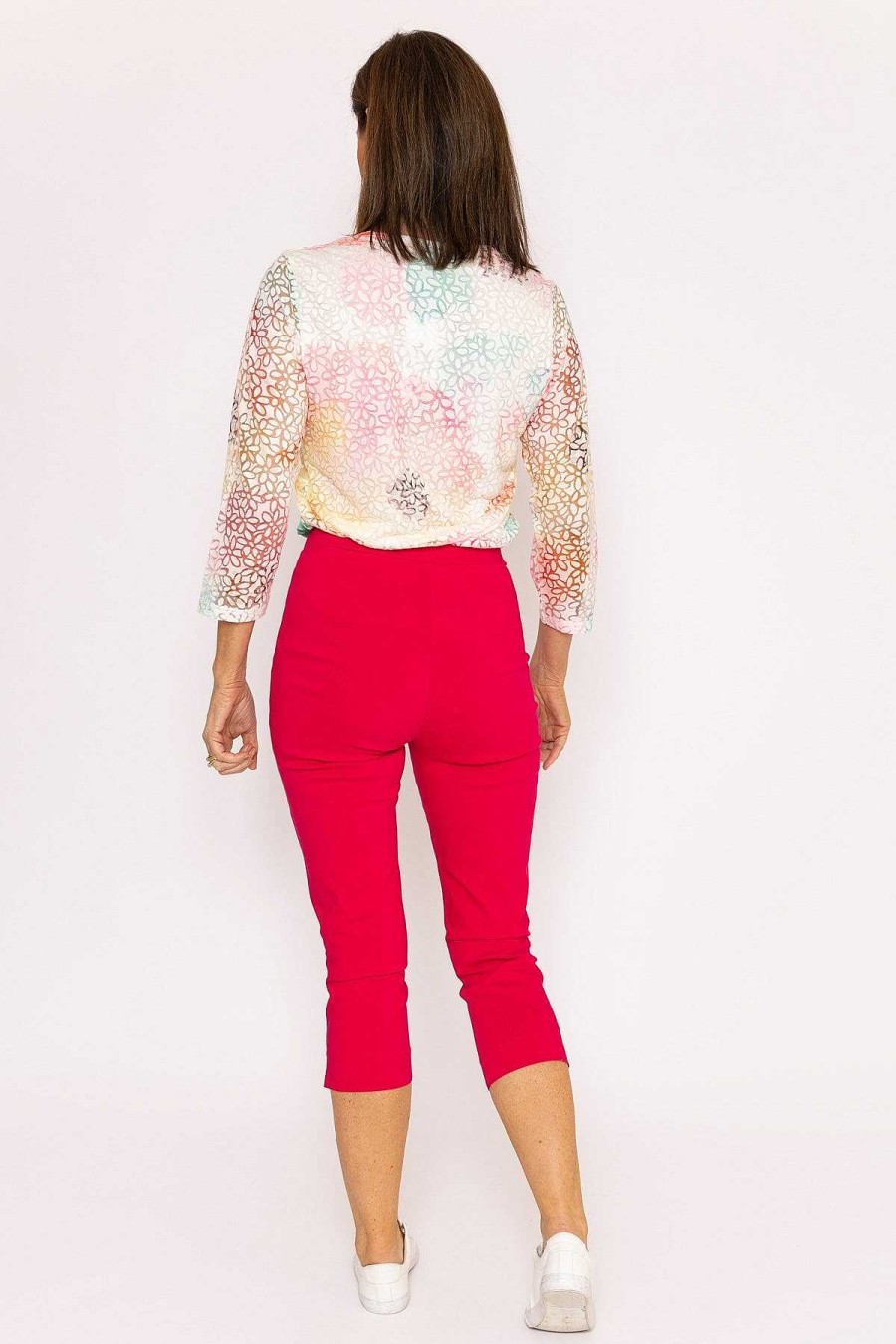 Jeans & Trousers | Voulez Vous Bengaline Cropped Trousers In Hot Pink