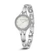 Boxed Gifts | Newbridge Silverware Jewellery Ladies Silver Plated Round Watch With Clear Stones