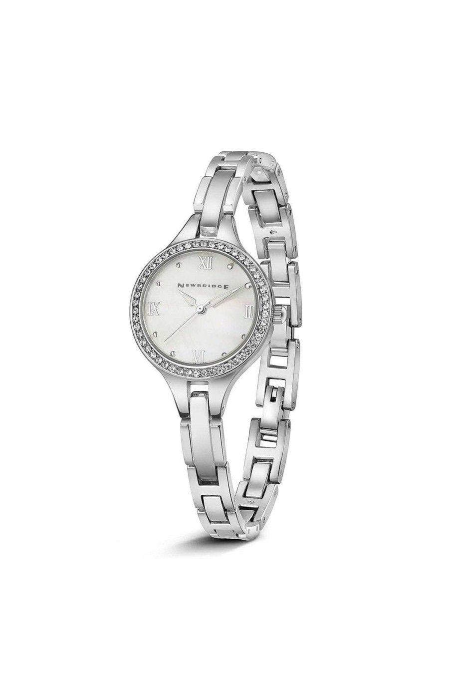 Boxed Gifts | Newbridge Silverware Jewellery Ladies Silver Plated Round Watch With Clear Stones