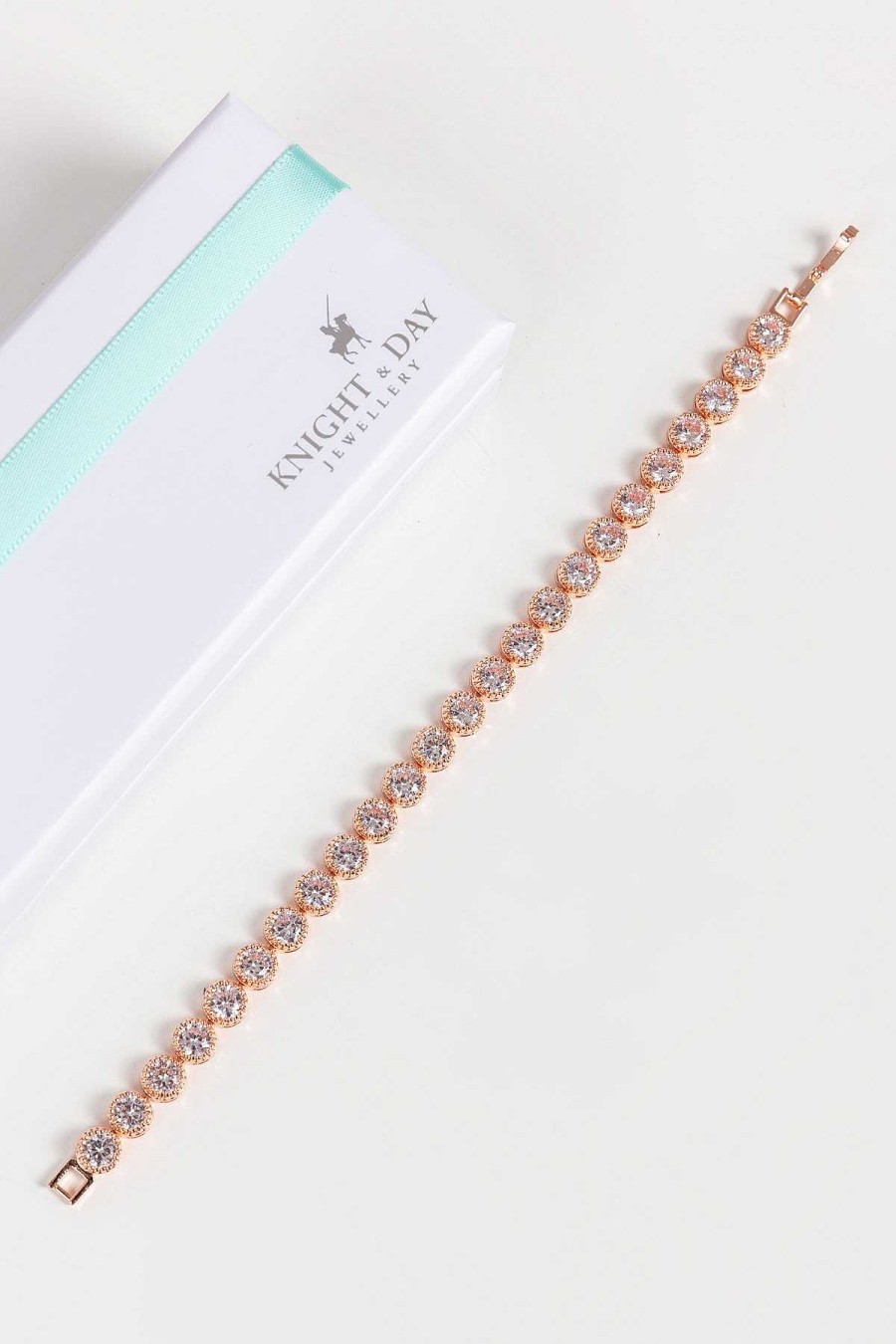 Jewellery | Knight & Day Danna Rose Gold Tennis Bracelet