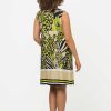 Dresses | Ulla Popken Sleeveless Border Print Knee Length Dress