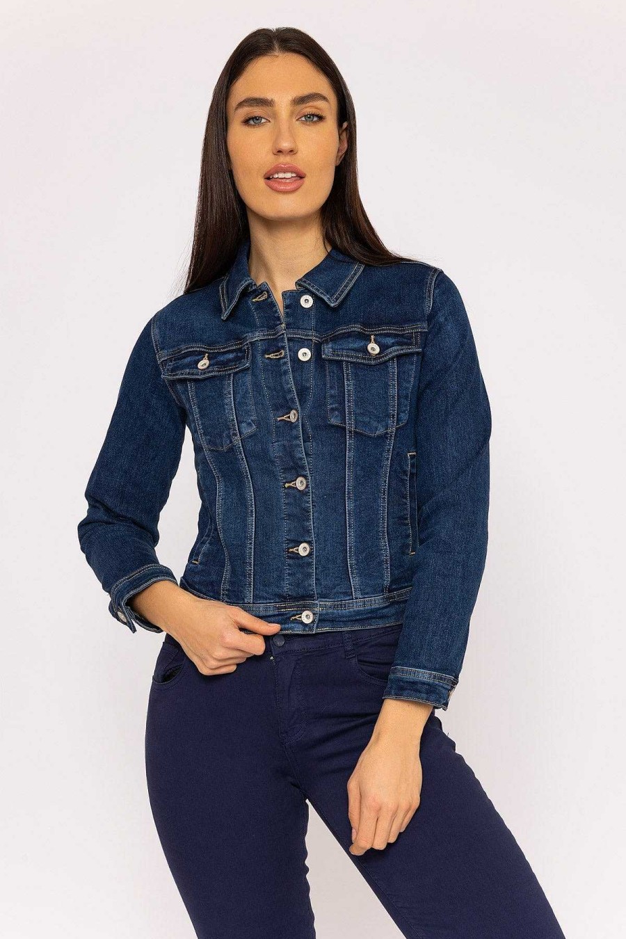 Coats & Jackets | Kalisson Denim Jacket In Dark Blue