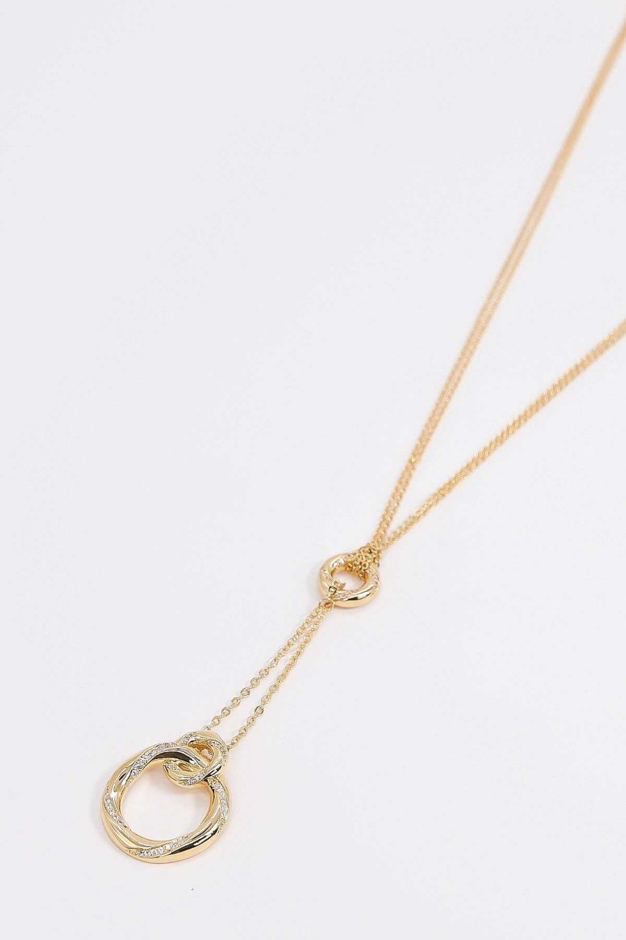 Necklaces | Joularie Wrapped Diamante Necklace In Gold