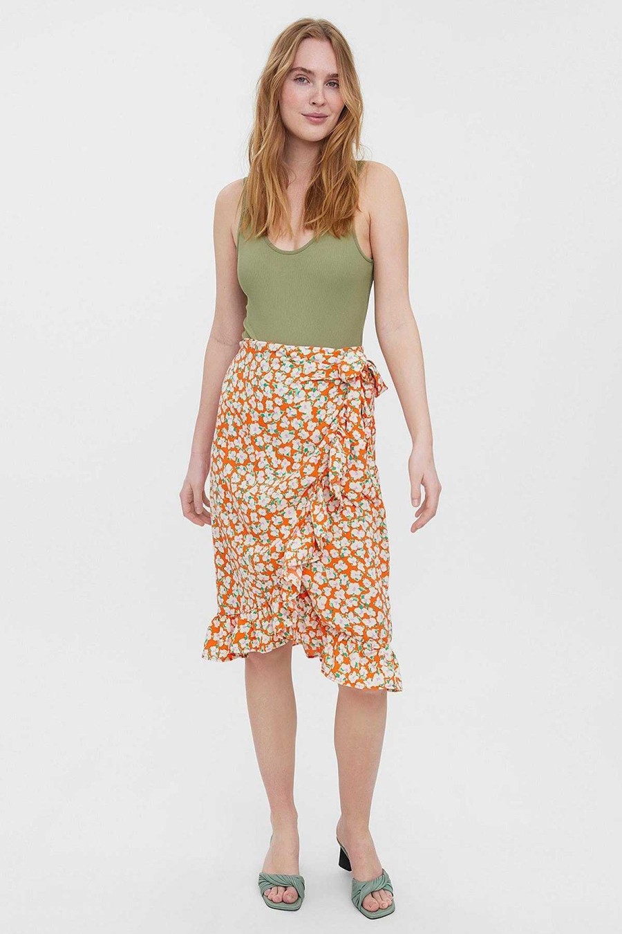 Skirts & Shorts | Vero Moda Olea Skirt In Red Print