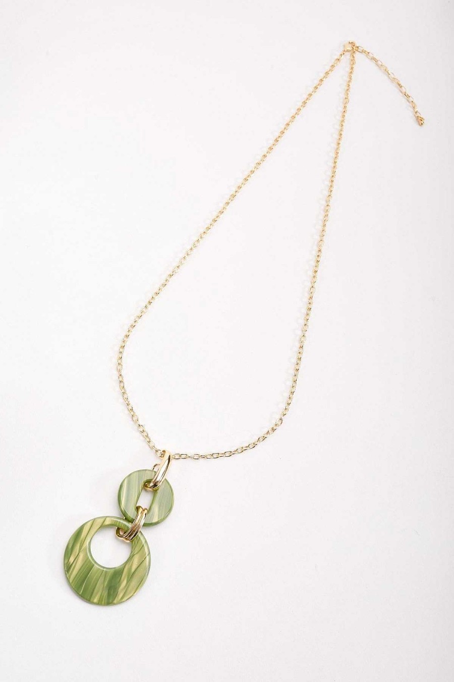 Classic Fashion | Soul Jewellery Green Tortoise Drop Link Necklace