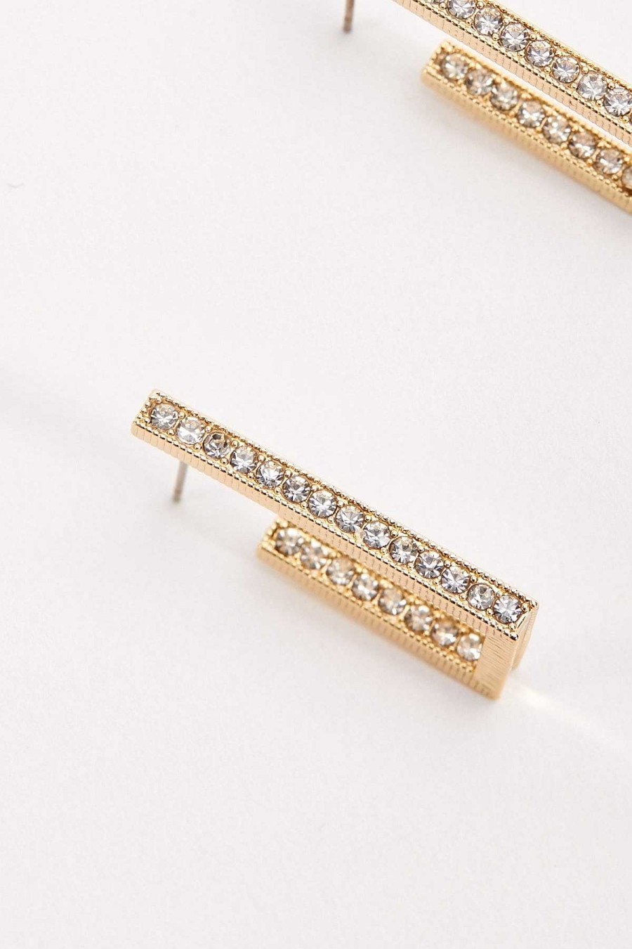 As Seen On Social | Soul Jewellery Diamante Rectangle Hoop Earrings