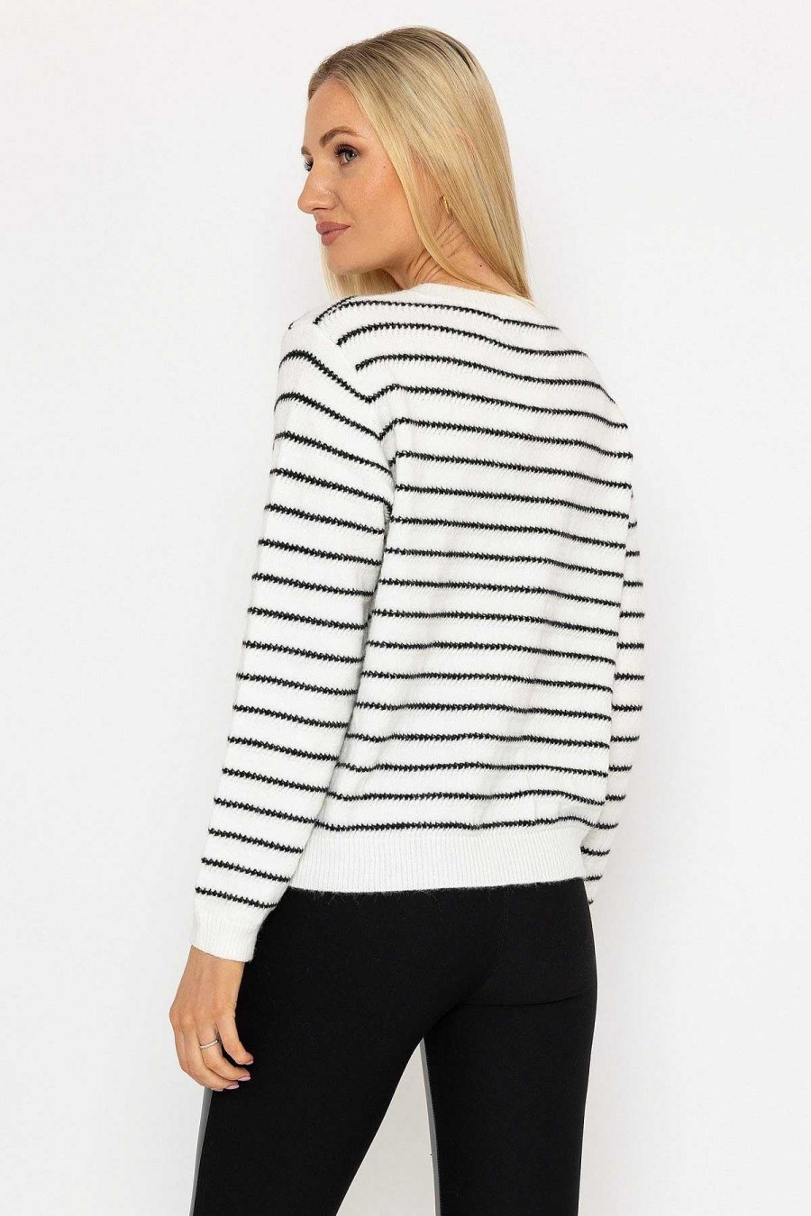 Jumpers & Cardigans | J'aime la Vie Stripe Cardigan In Mono