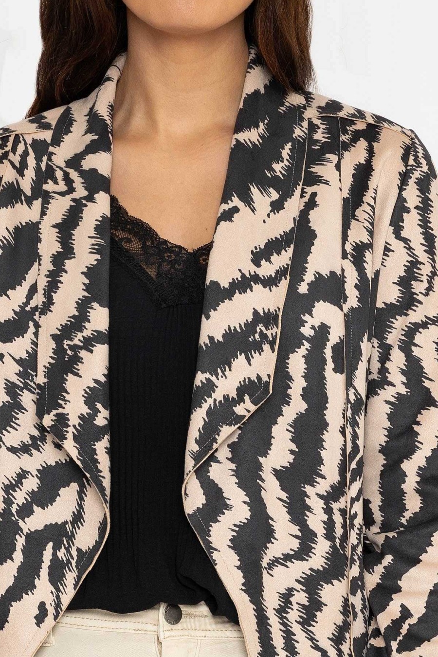 Coats & Jackets | Pala D'oro Animal Print Suede Jacket