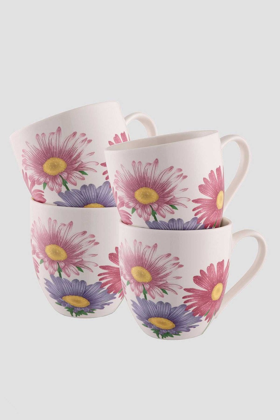 Homeware | Belleek Floral Ceramic 4 Piece Mug Set