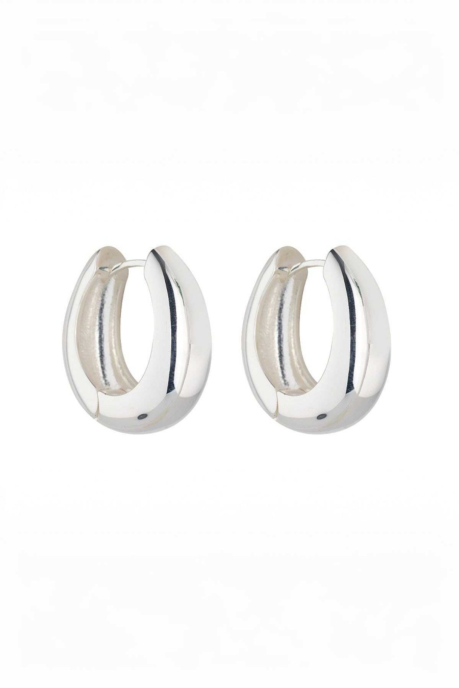 As Seen On Social | Knight & Day Silver Chunky Hoop Earrings