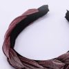 Hair Bands | SOUL Accessories Pink Velvet Plaited Hairband