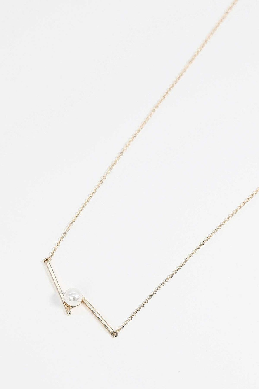 Necklaces | Soul Jewellery Pearl And Bar Pendant Necklace