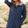 Coats & Jackets | Lighthouse Long Beachcomber Jacket In Navy Dot