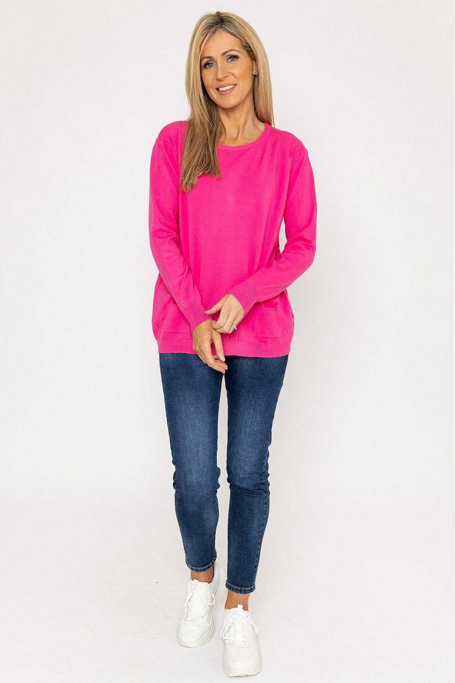 Jumpers & Cardigans | J'aime la Vie Button Detail Knit In Pink