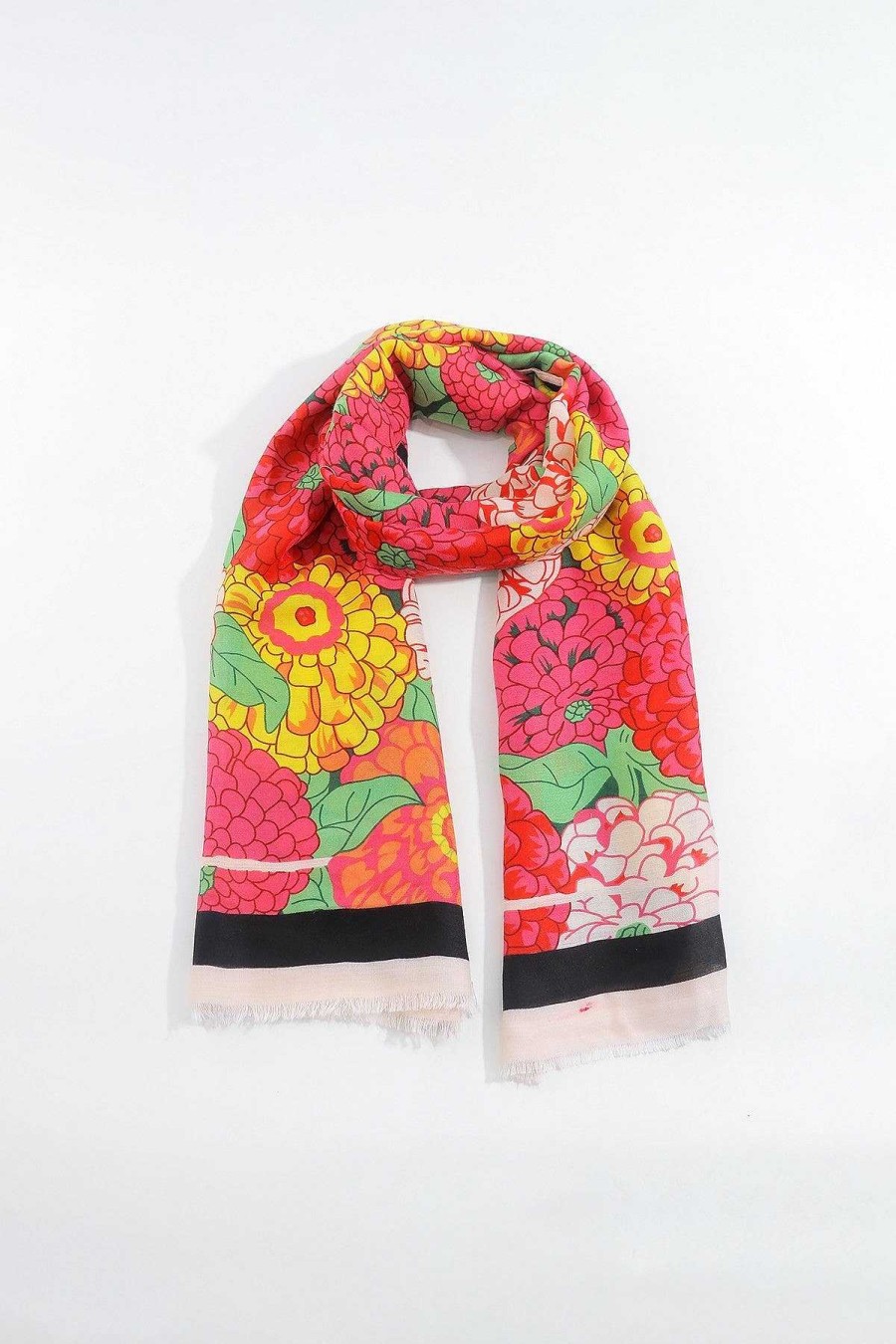 Accessories | SOUL Accessories Hydrangea Print Scarf In Pink