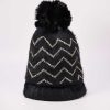 Hats | SOUL Accessories Lurex Stripe Beanie In Black