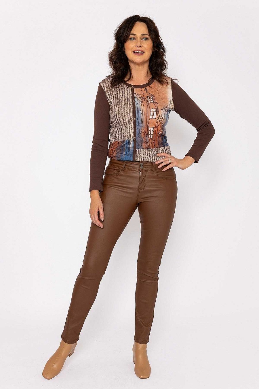 Jeans & Trousers | J'aime la Vie Camel Pu Jeans