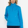 Hoodies & Sweatshirts | Kelly & Grace Weekend Blue 1/4 Zip Pocket Sweatshirt