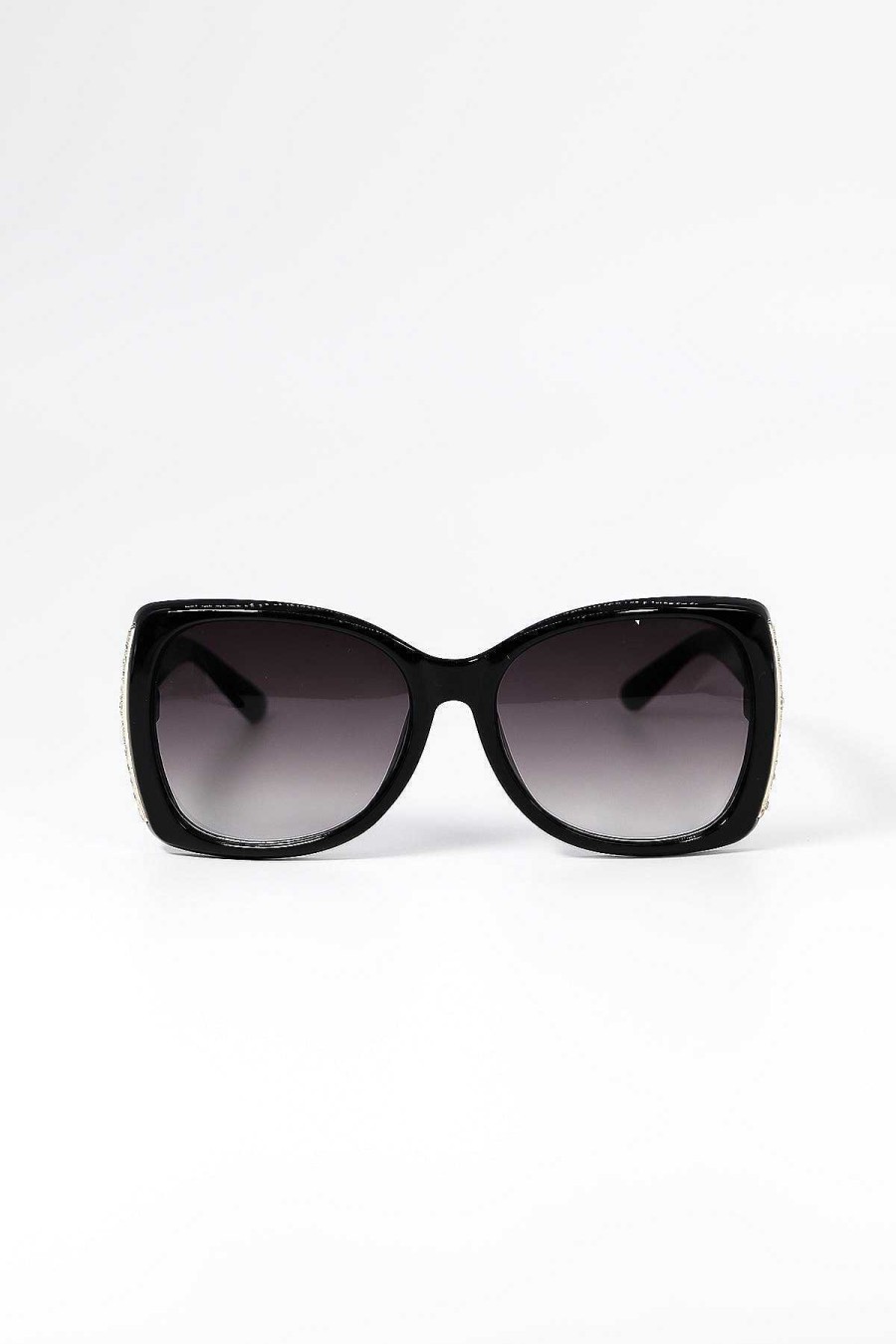 Sunglasses | SOUL Accessories Diamante Oversized Sunglasses In Black