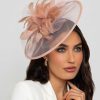 Fascinators | SOUL Accessories Large Blush Fascinator With Feather