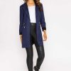 Coats & Jackets | Pala D'oro Suede Zip Detail Jacket In Navy