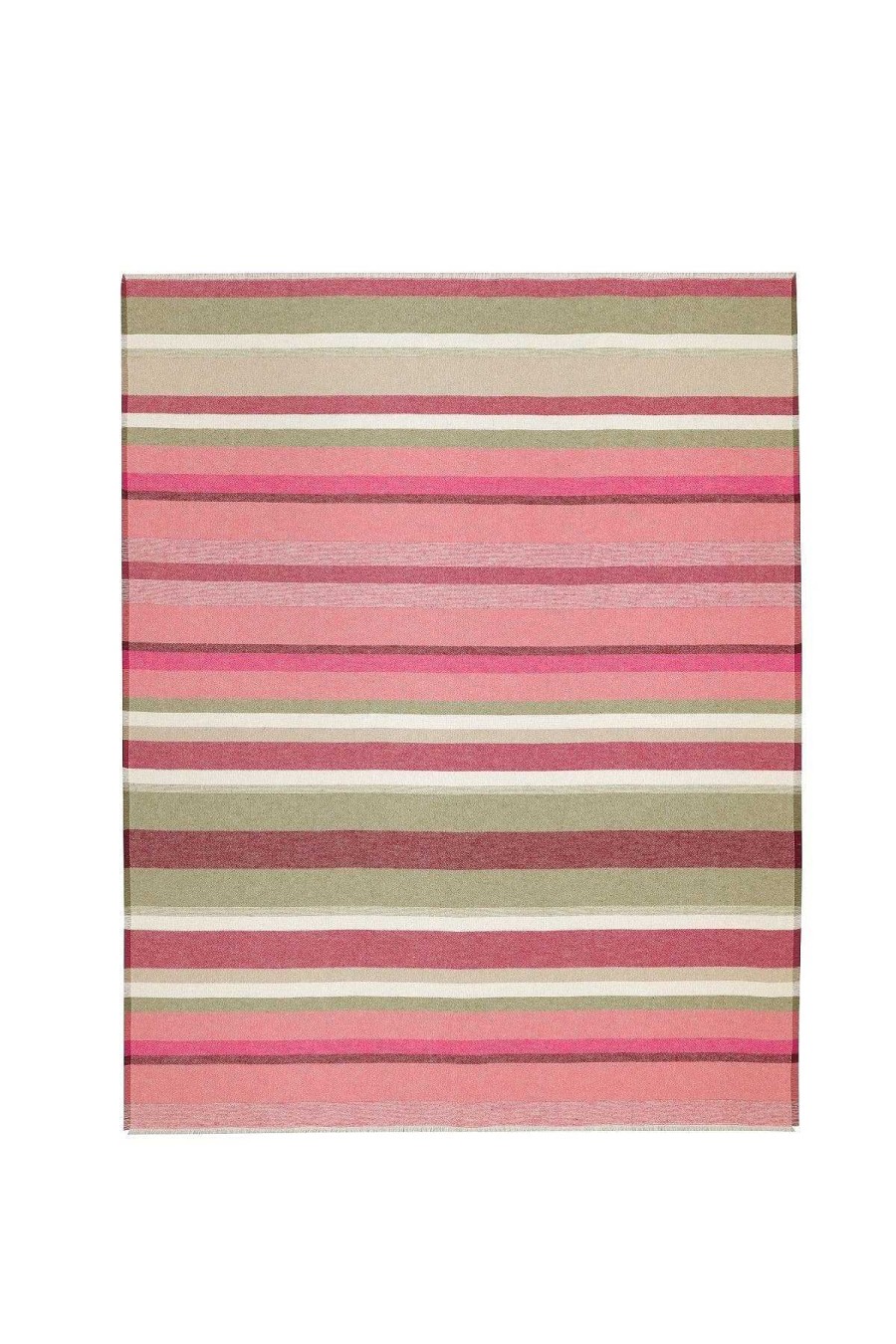 Homeware | Biederlack Stripe Out Pink Blanket