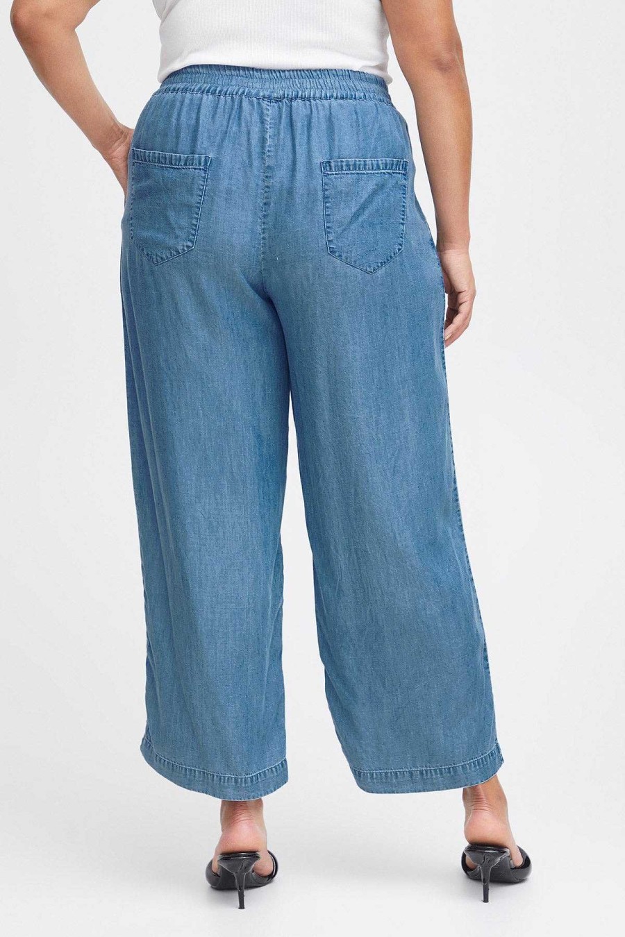 Jeans & Trousers | Simple Wish Wide Leg Jeans In Denim