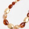 Necklaces | Soul Jewellery Gold And Brown Beaded Necklace