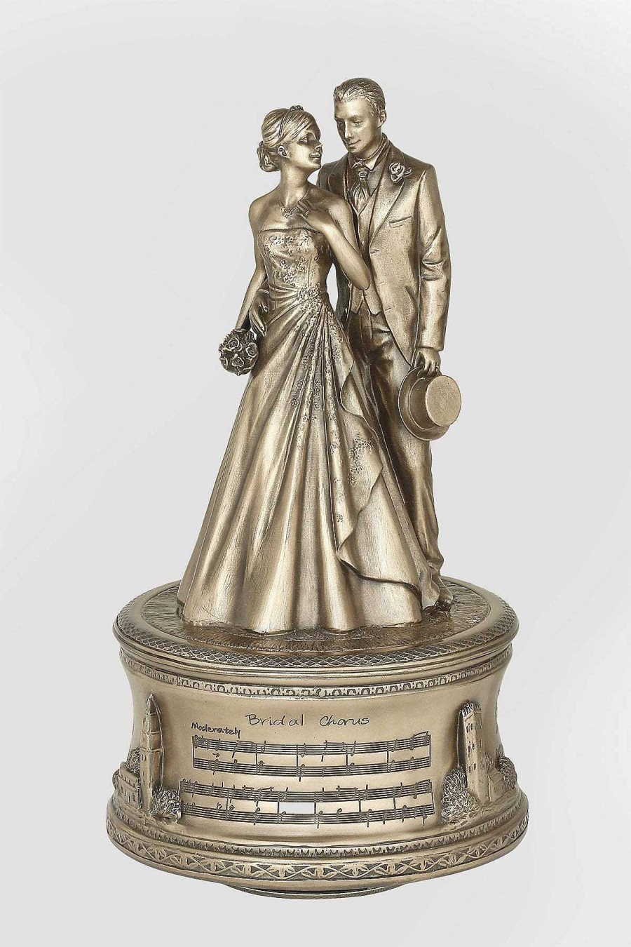 Homeware | Genesis Bronze Just Married Music Box